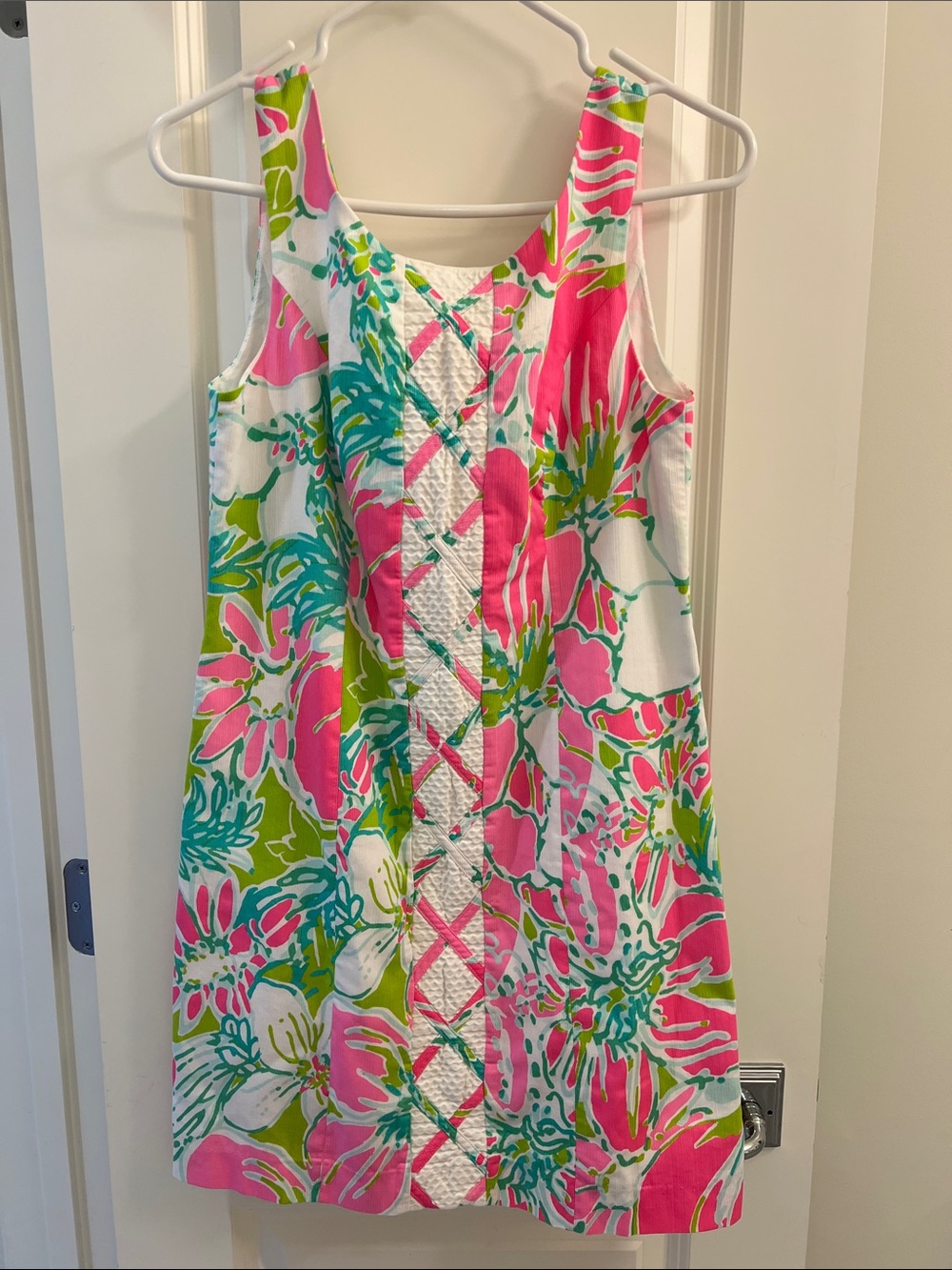 Lilly Pulitzer Pink Green Aqua Floral Mini Dress